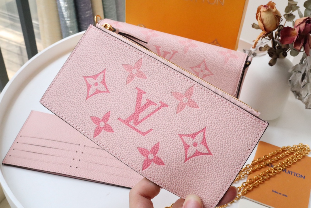 l0vis Vvtt0n fÉlicie pochette monogram empreinte leather pink m69977 21 x 12 x 3 cm