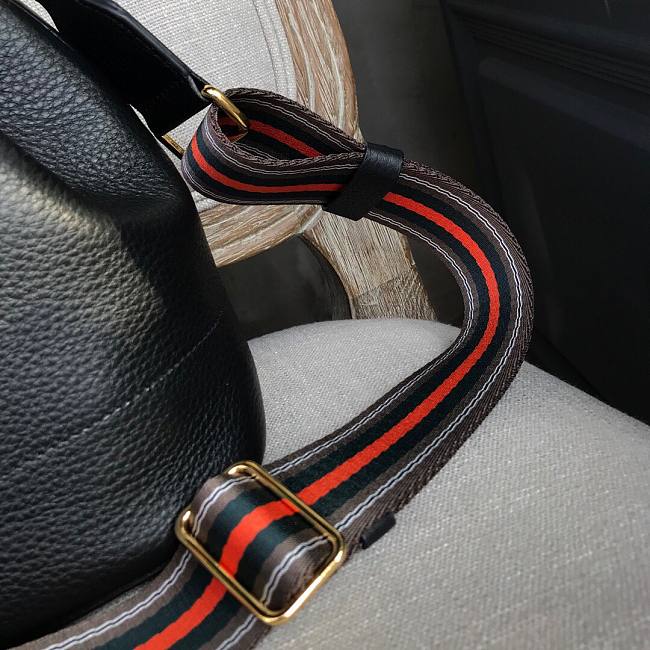 Pra*a bucket leather black 1ba018 18 x 23 x 13 cm