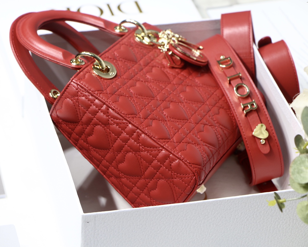 D10r small lady bag cherry red m0531 20cm