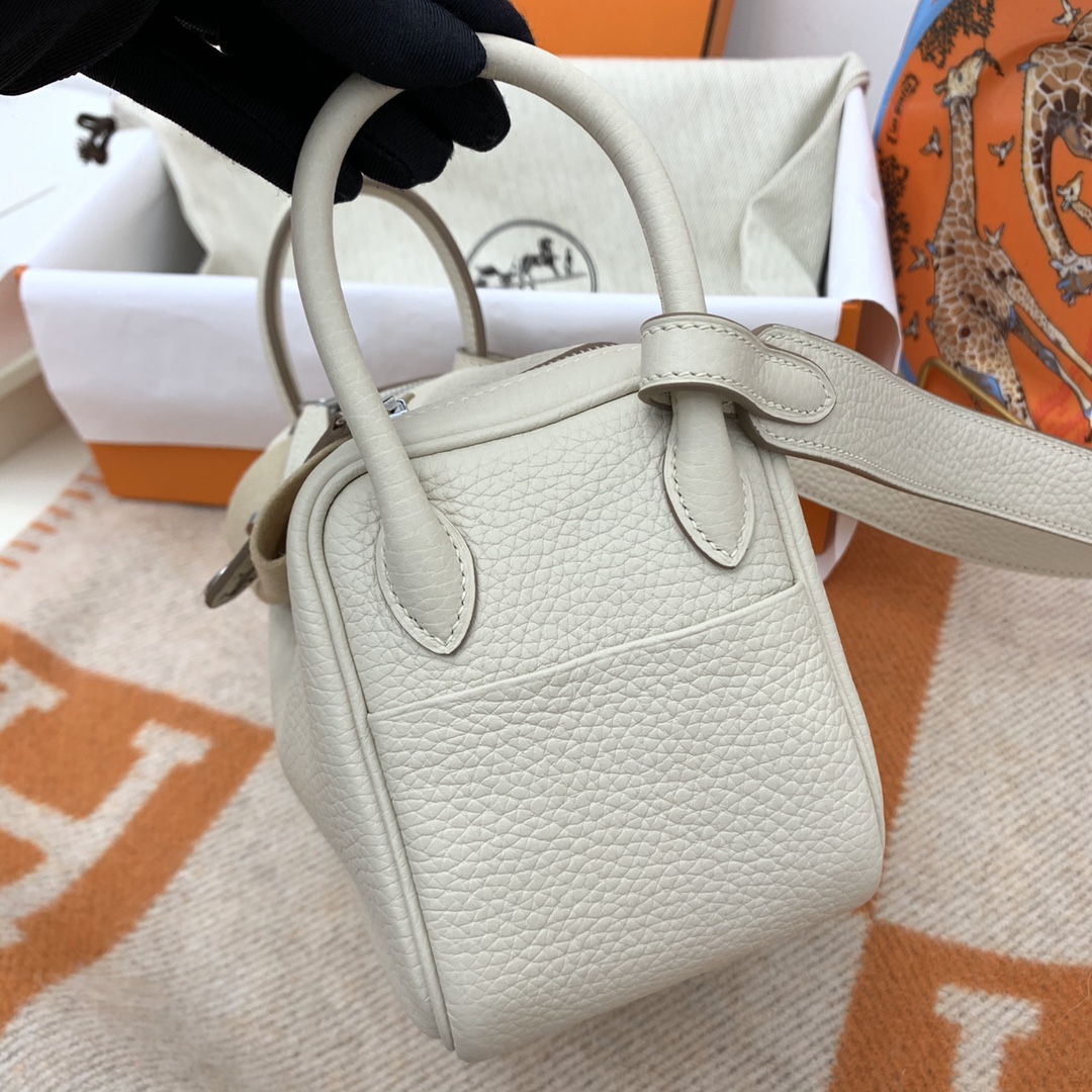 H**me5 mini lindy calfskin white h082607 19cm