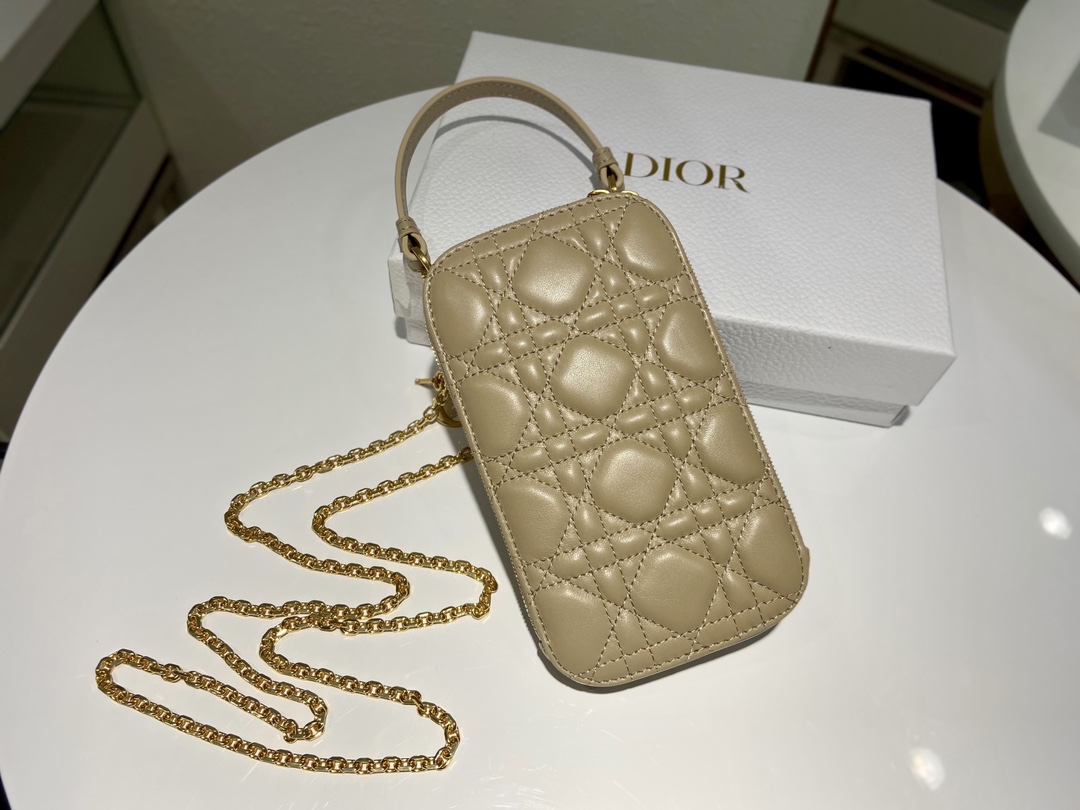 D10r lady D10r phone holder cannage lambskin creme s0872 18 cm