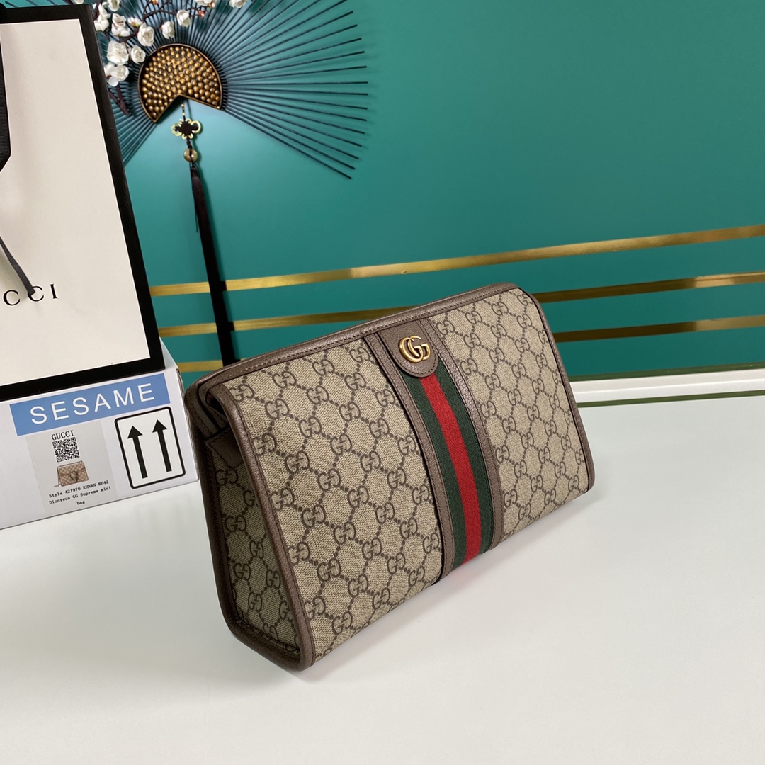 Gvc*1 ophidia gg toiletry case svp*me canvas beige ‎598234 28.5 x 18 x 9 cm