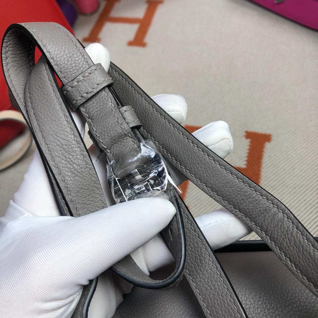 H**me5 2002 - 20 bag evercolor calfskin leather grey 20 cm