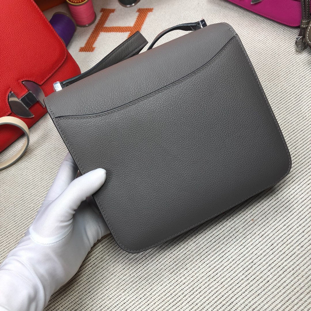 H**me5 2002 - 20 bag evercolor calfskin leather grey 20 cm