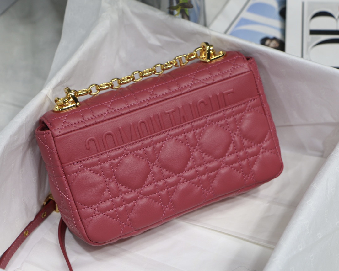 d10r small caro bag S*pple cannage calfskin pink m9241 20 x 12 x 7 cm