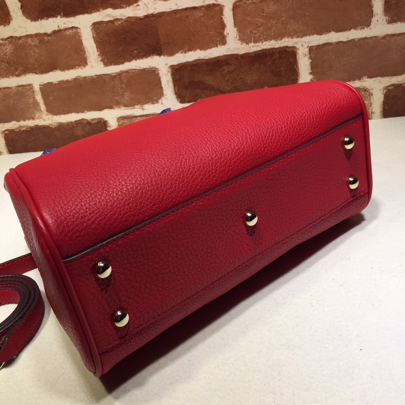 Gvc*1 bamboo shopper leather tote red 336032 28 x 22 x 12 cm
