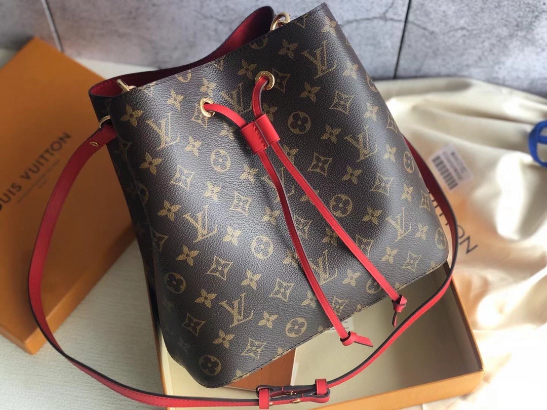 l0vis Vvtt0n nÉonoÉ mm monogram canvas coquelicot red m44021 26cm