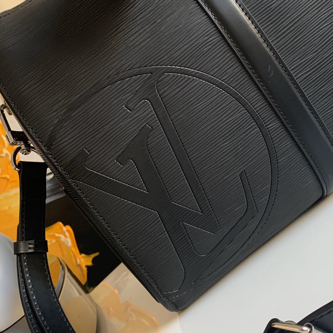 l0vis Vvtt0n keepall 45 travel bag epi leather black 45 x 27 x 20 cm