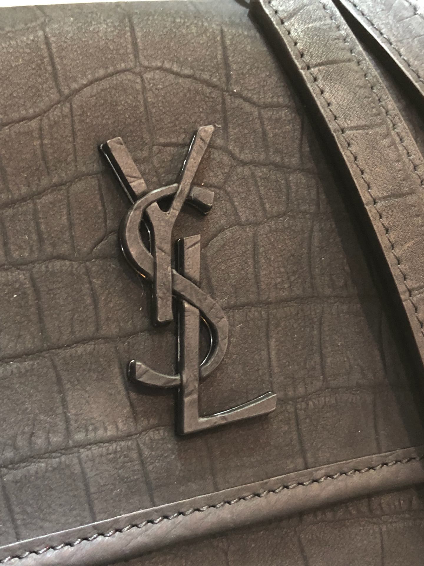 Y51 niki baby in crocodile leather black 6331511 21 x 16 x 7.5 cm