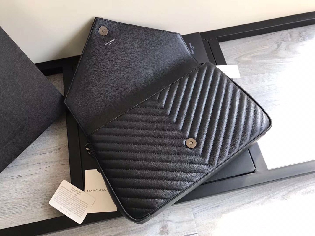 Y51 large college tote leather silver metal black 392738 32 x 21 x 8 cm