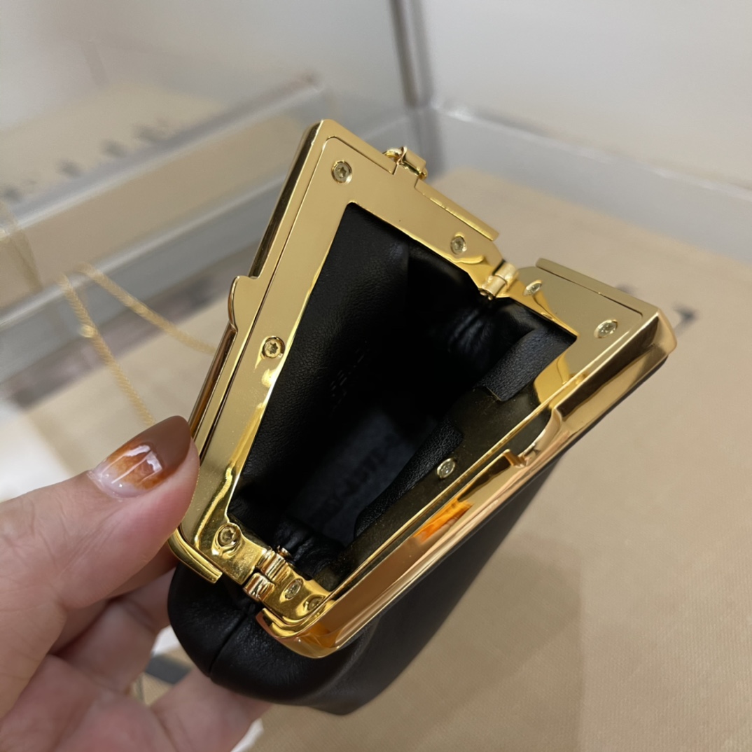 F**di nano first charm nappa leather black 7as051 11.5 x 5.5 x 10 cm