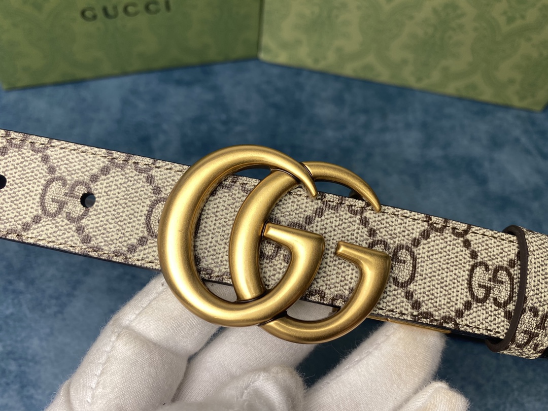 Gvc*1 marmont thin belt double g buckle