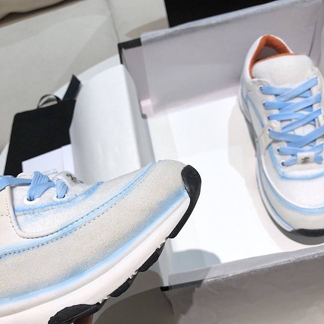 Ch**el shoes blue/ white