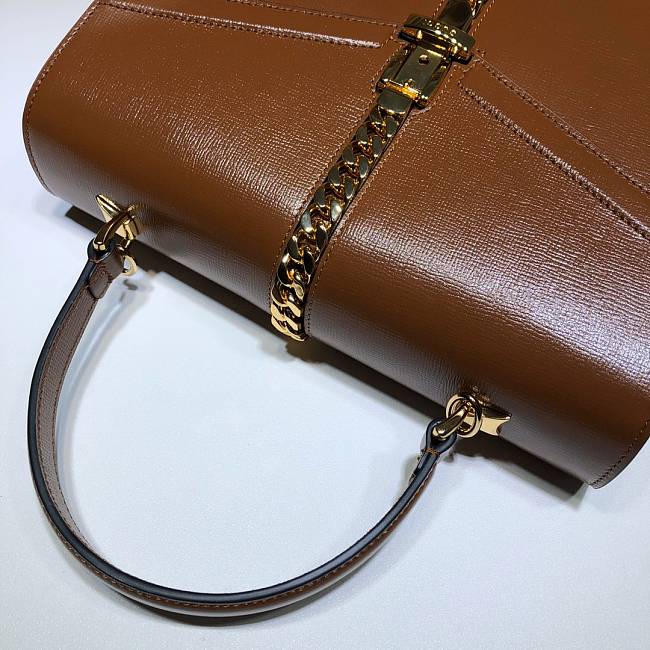Gvc*1 sylvie 1969 small top handle bag brown 602781 26 x 19 x 10.5 cm