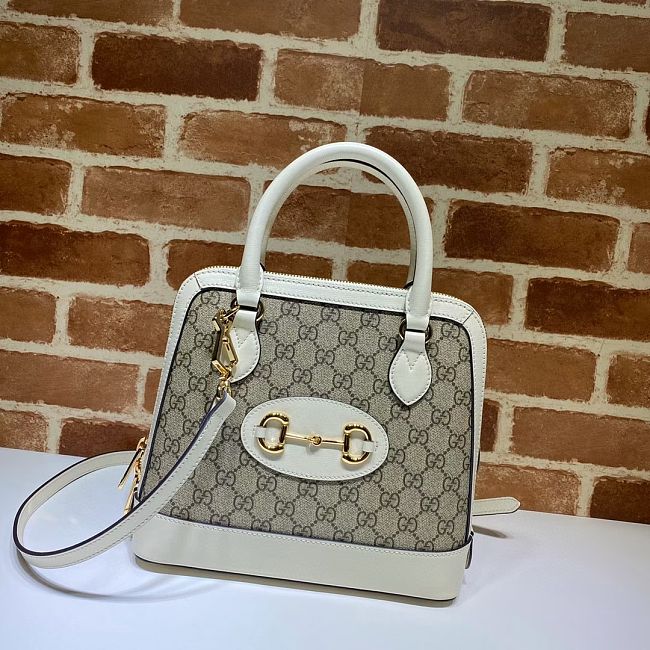 Gvc*1 horsebit 1955 small top handle gg white 621220 25 x 24 x 9 cm