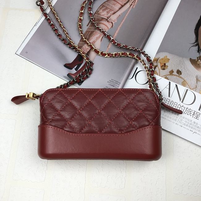 Ch**el gabrielle clutch red a94505 18 x 6 x 11 cm