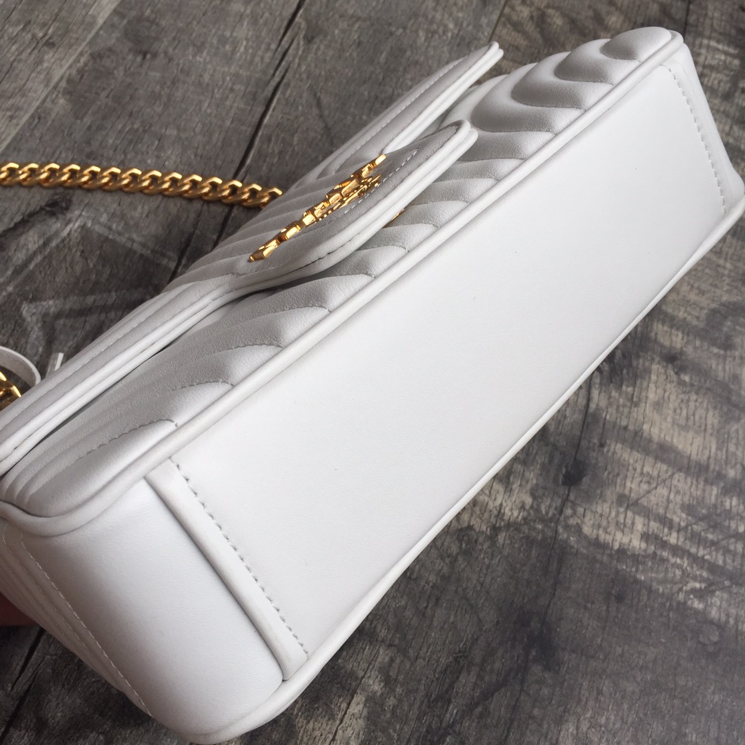 Pra*a medium leather diagramme bag white  1bd108 24 x 14 x  6 cm