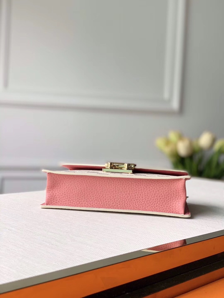 l0vis Vvtt0n croisette chain wallet damier azur pink n60358 21 x 13.5 x 5 cm