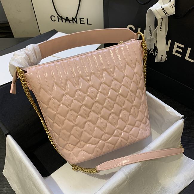 Ch**el state of the art hobo bag pink as0845 21 x 24 x 14 cm