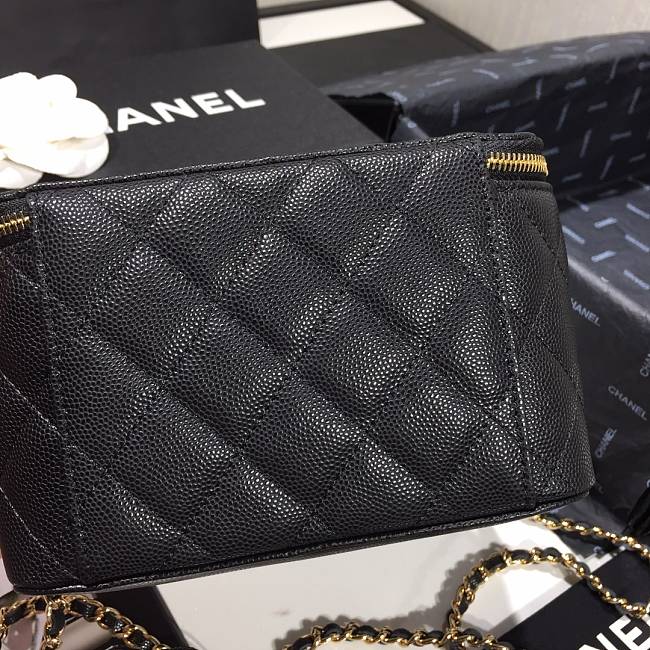 Ch**el cosmetic bag black as1341 16 × 8 × 10 cm