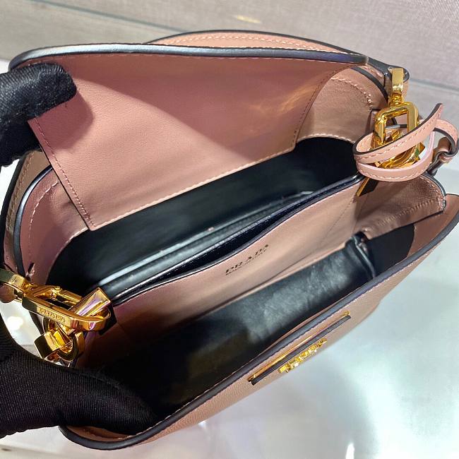 Pra*a matinée micro saffiano leather bag beige 1ba286 21 x 16.5 x 9.5 cm