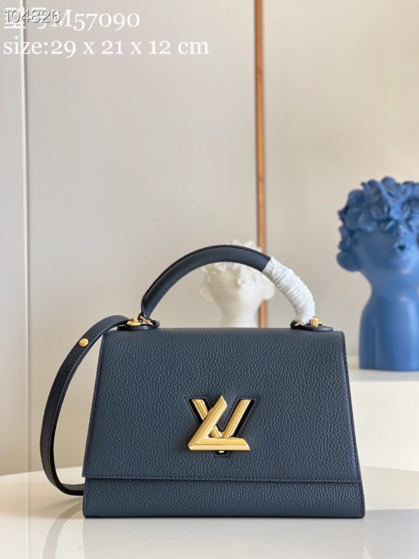 l0vis Vvtt0n twist one handle mm taurillon leather blue marine m57090 29 x 21 x 12 cm