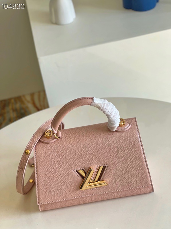 l0vis Vvtt0n twist one handle mm taurillon leather rose pink m57090 29 x 21 x 12 cm