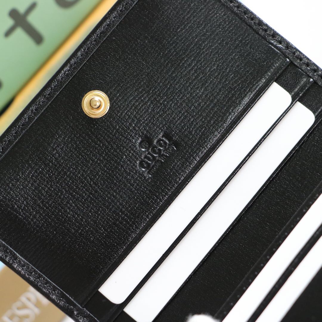 Gvc*1 horsebit 1955 card case wallet leather black ‎621887 11 x 8.5 x 3 cm