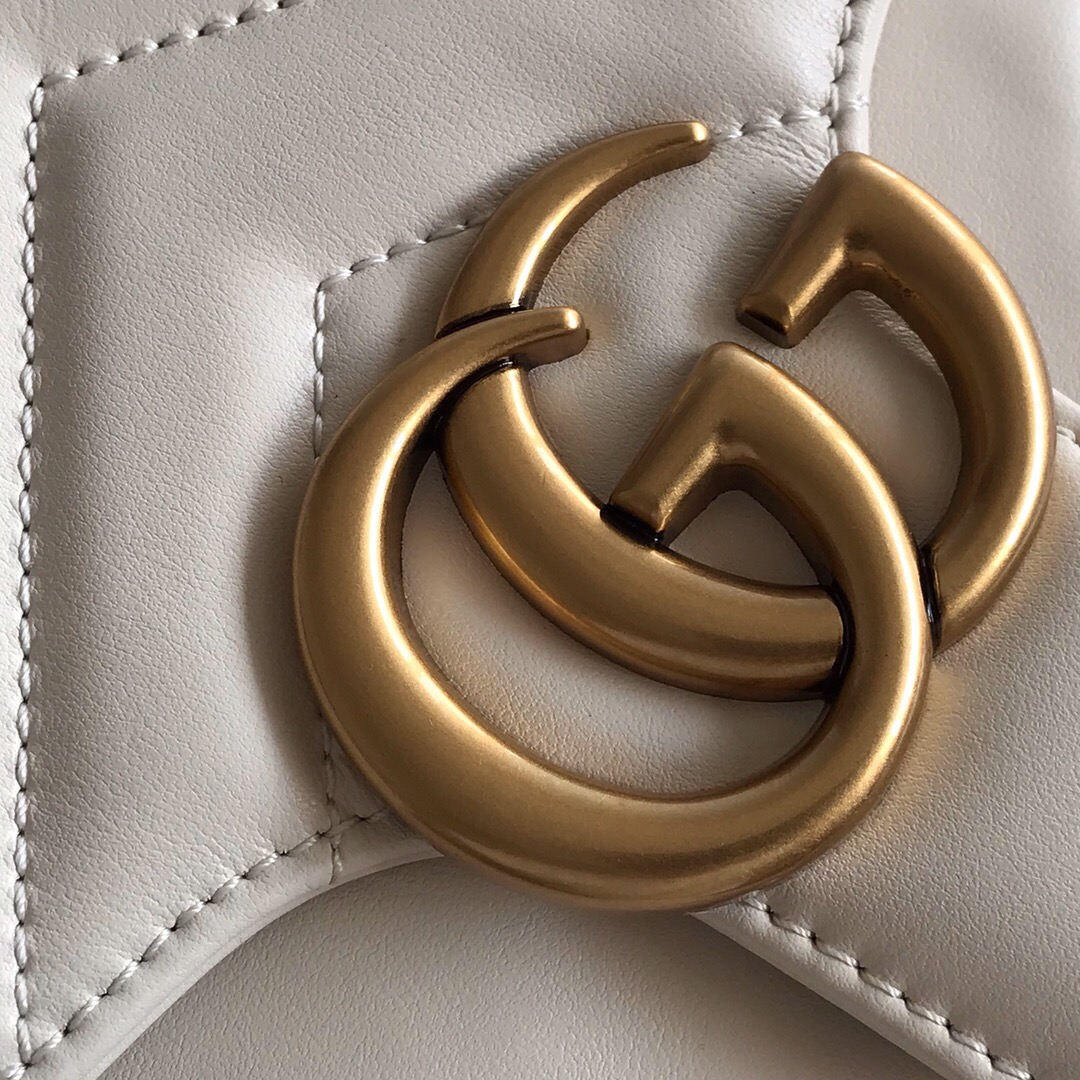 Gvc*1 gg marmont small top handle bag white 27 x 19 x 10.5 cm