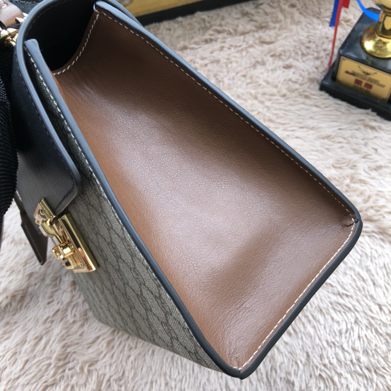 Gvc*1 padlock small top handle bag gg svp*me leather black 453188 28 x 19 x 11 cm