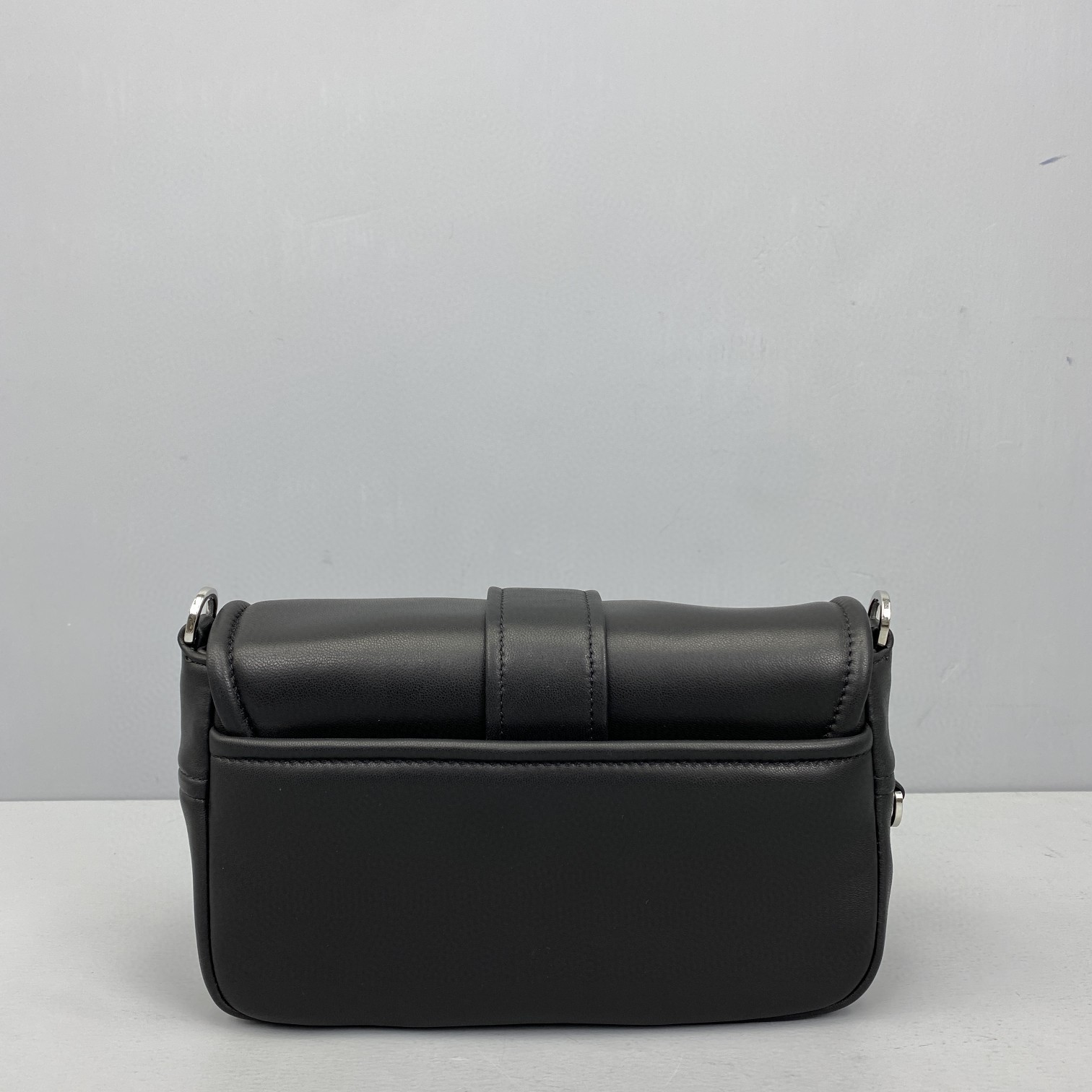 Pra*a pocket nappa leather bag black 1bd295 22 x 7.5 x 14 cm