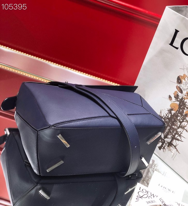 L0ew* puzzle dark blue bag 29cm