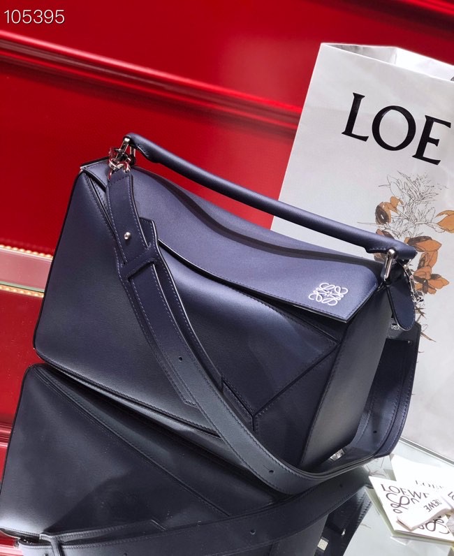 L0ew* puzzle dark blue bag 29cm