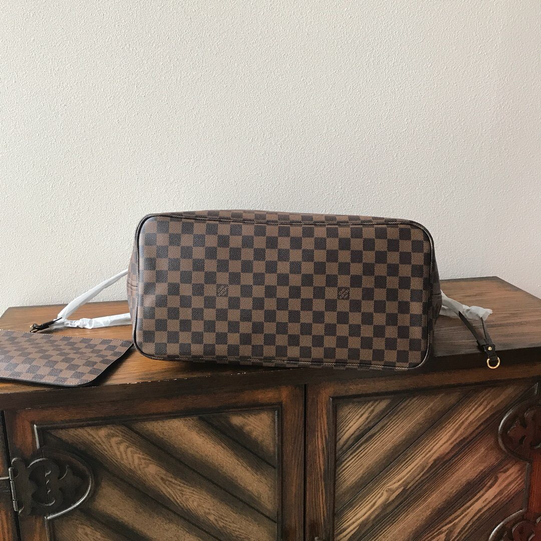 LV Neverfull Mommy shopping GM bag black check powder 40CM m41357