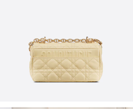 d10r small caro bag pale yellow S*pple cannage calfskin m9241 20cm