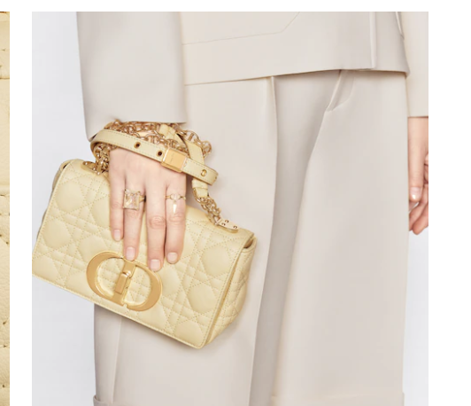 d10r small caro bag pale yellow S*pple cannage calfskin m9241 20cm