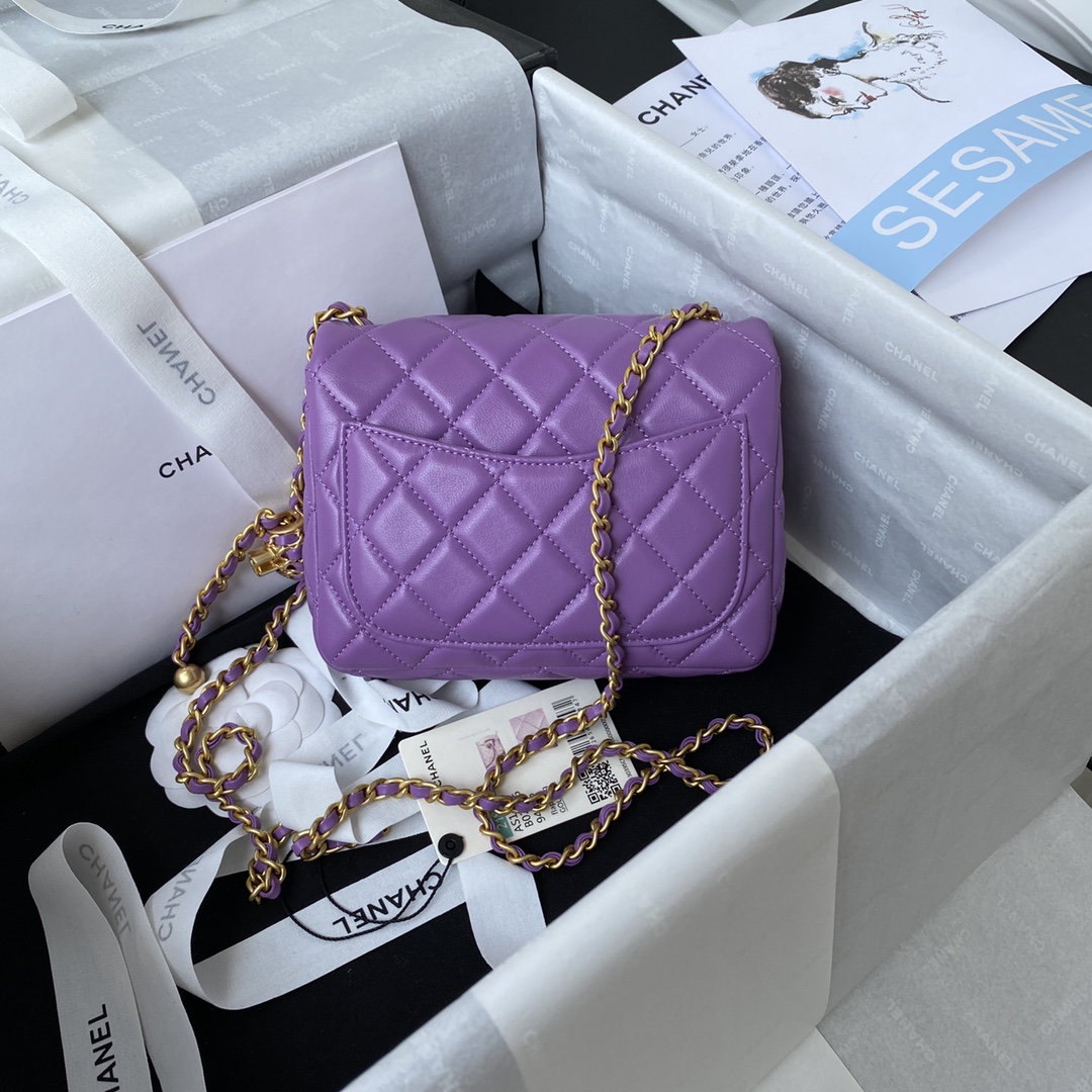 Ch**el as1788 cf mini bag 18cm
