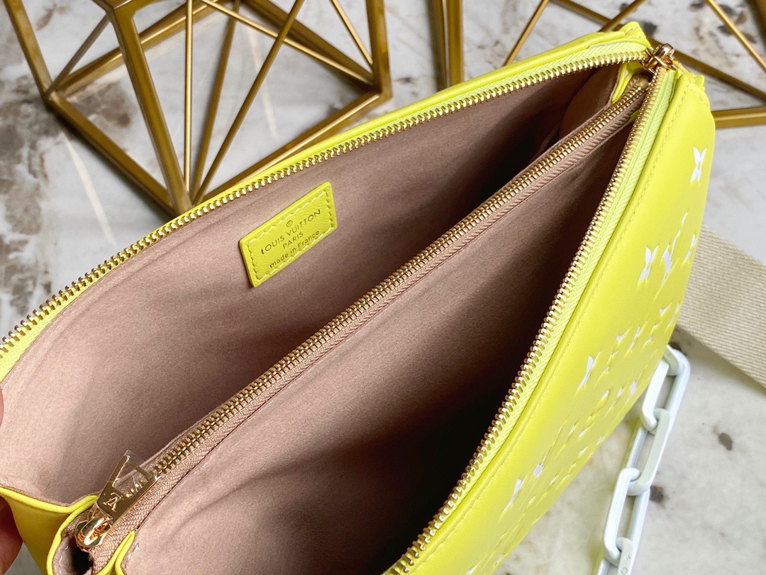 LV Coussin PM M57790 yellow 26cm