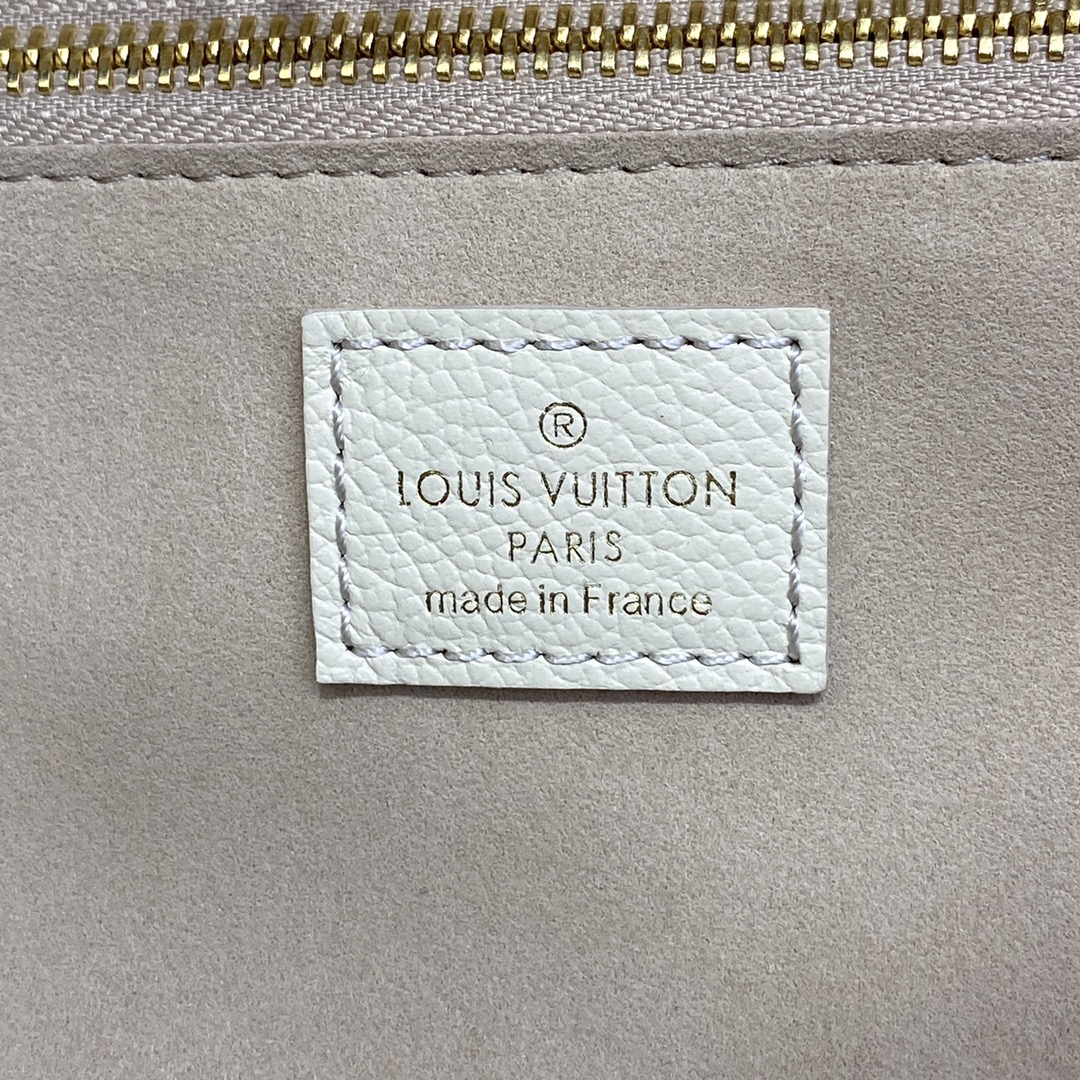 LV Neverfull MM Cream Leather M58907 - 31 x 28 x 14 cm