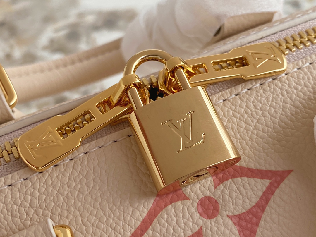 LV Speedy Bandoulière 20 M46397 Crème Beige - 20.5x13.5x12cm