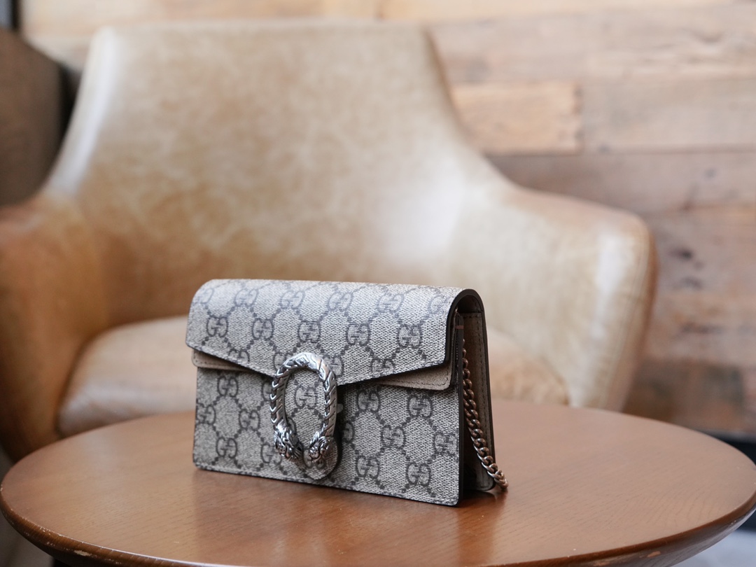 gvc*1 dionysus S*per mini leather bag taupe ‎476432 - 16.5x10x4cm