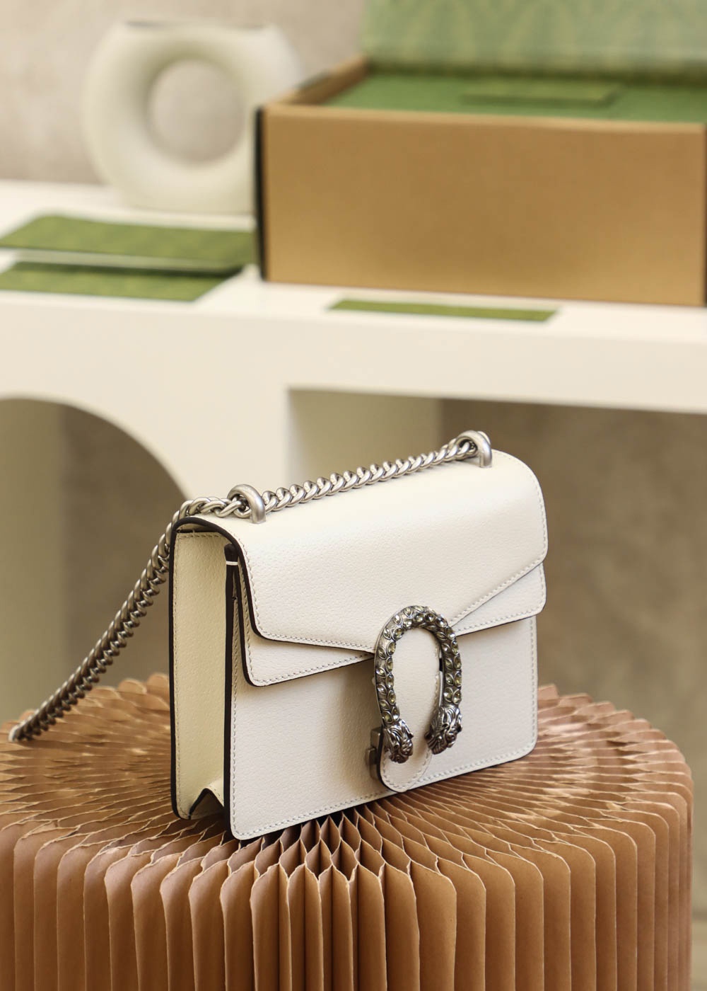 Gvc*1 dionysus svp*me mini bag white 421970 - 20x15.5x5cm
