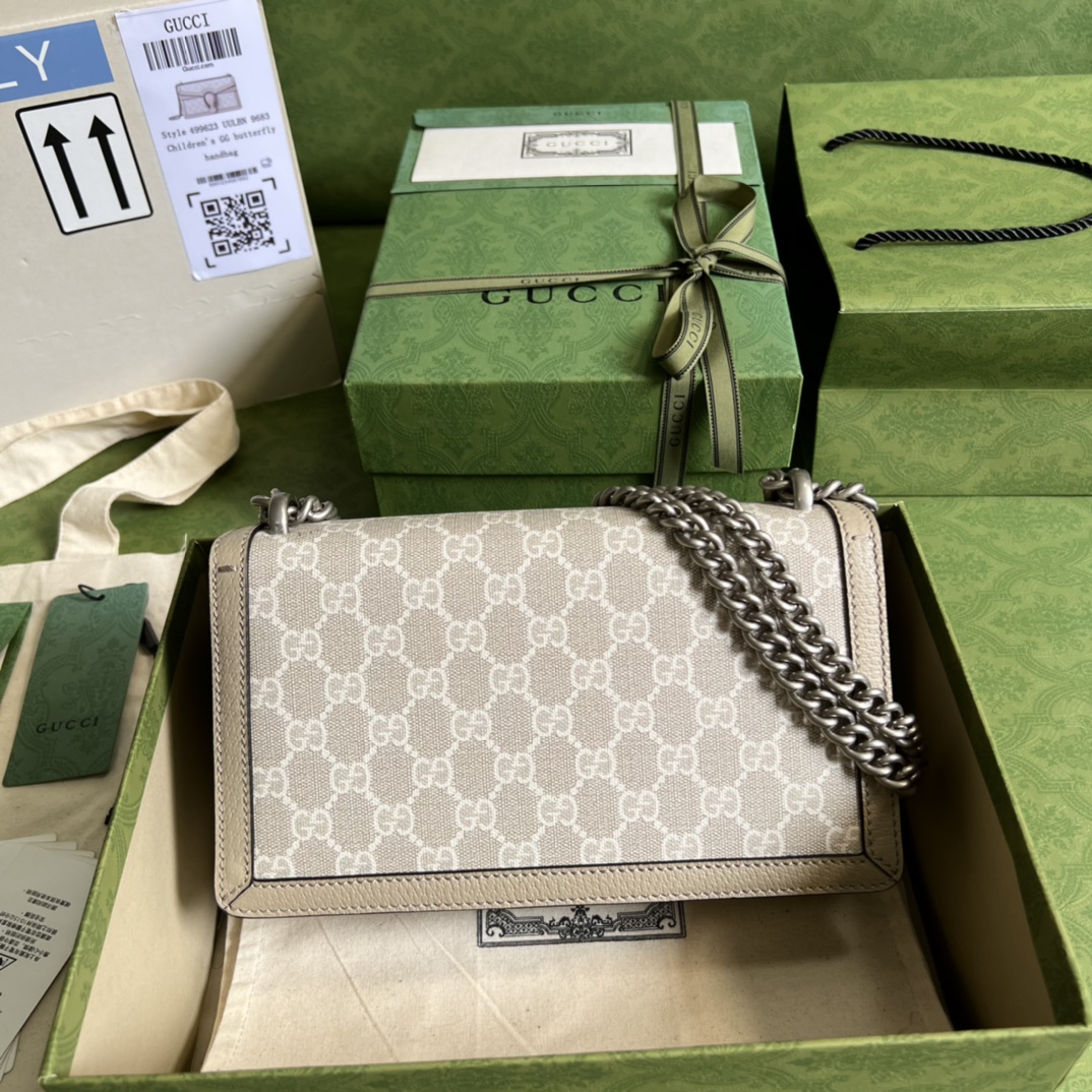 Gvc*1 dionysus small shoulder bag white and beige 499623 - 25x13.5x7cm