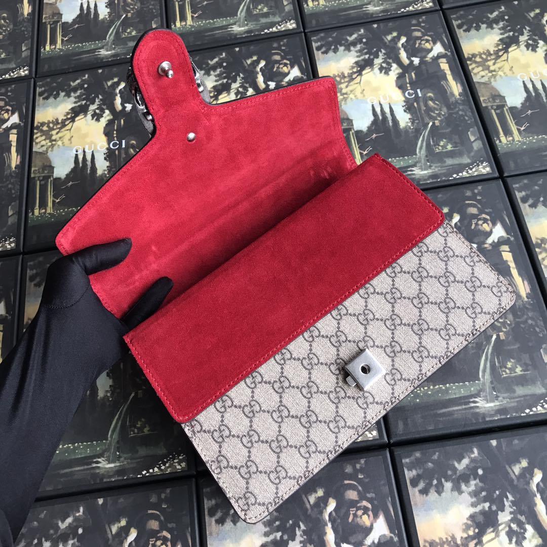Gvc*1 small dionysus shoulder bag with large brown and red 400249 - 28x17x9cm