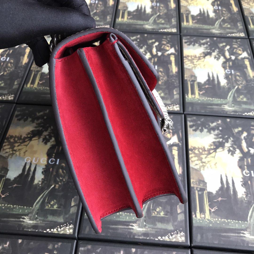Gvc*1 small dionysus shoulder bag with large brown and red 400249 - 28x17x9cm