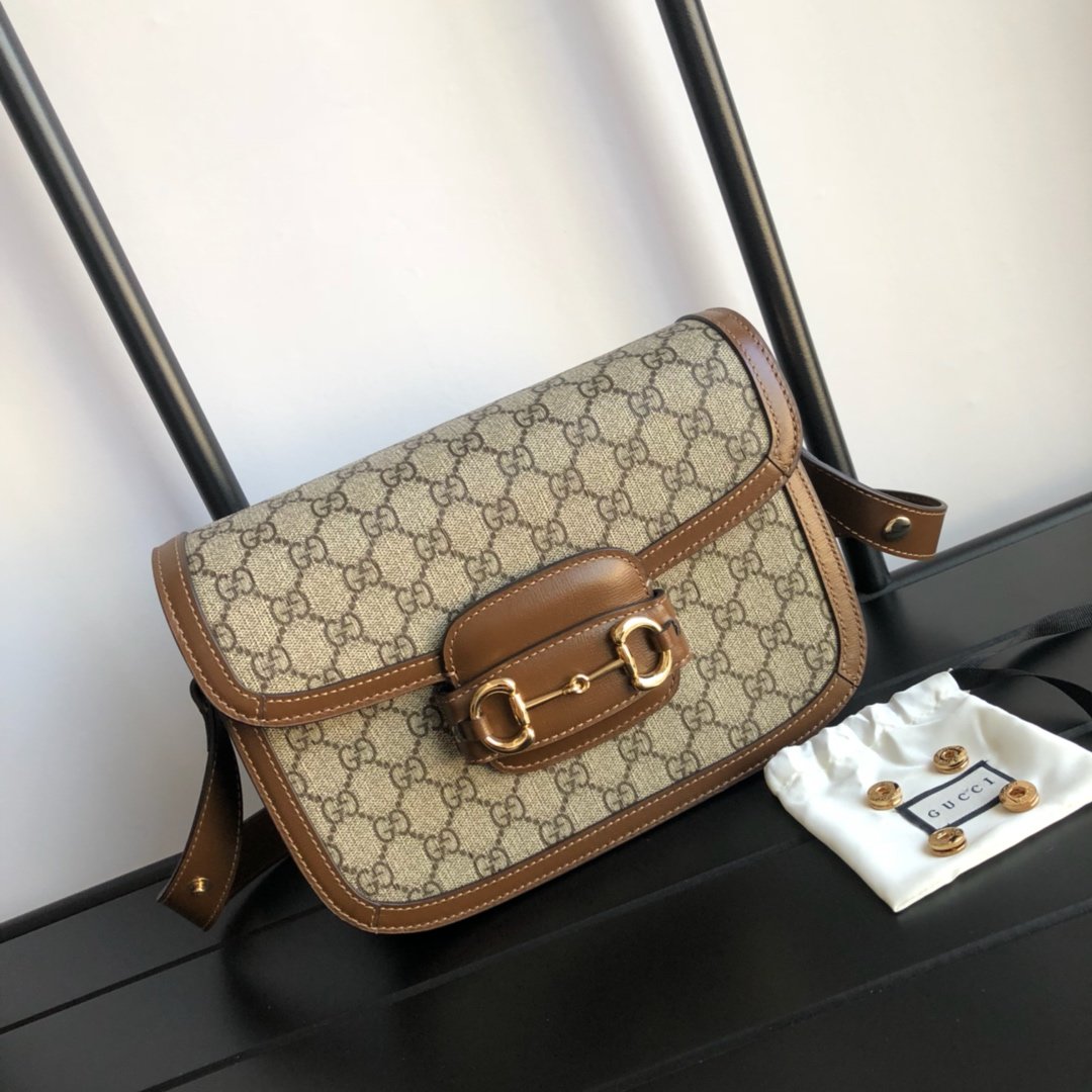 Gvc*1 horsebit 1955 shoulder bag gg svp*me canvas 602204 - 25x18x8cm