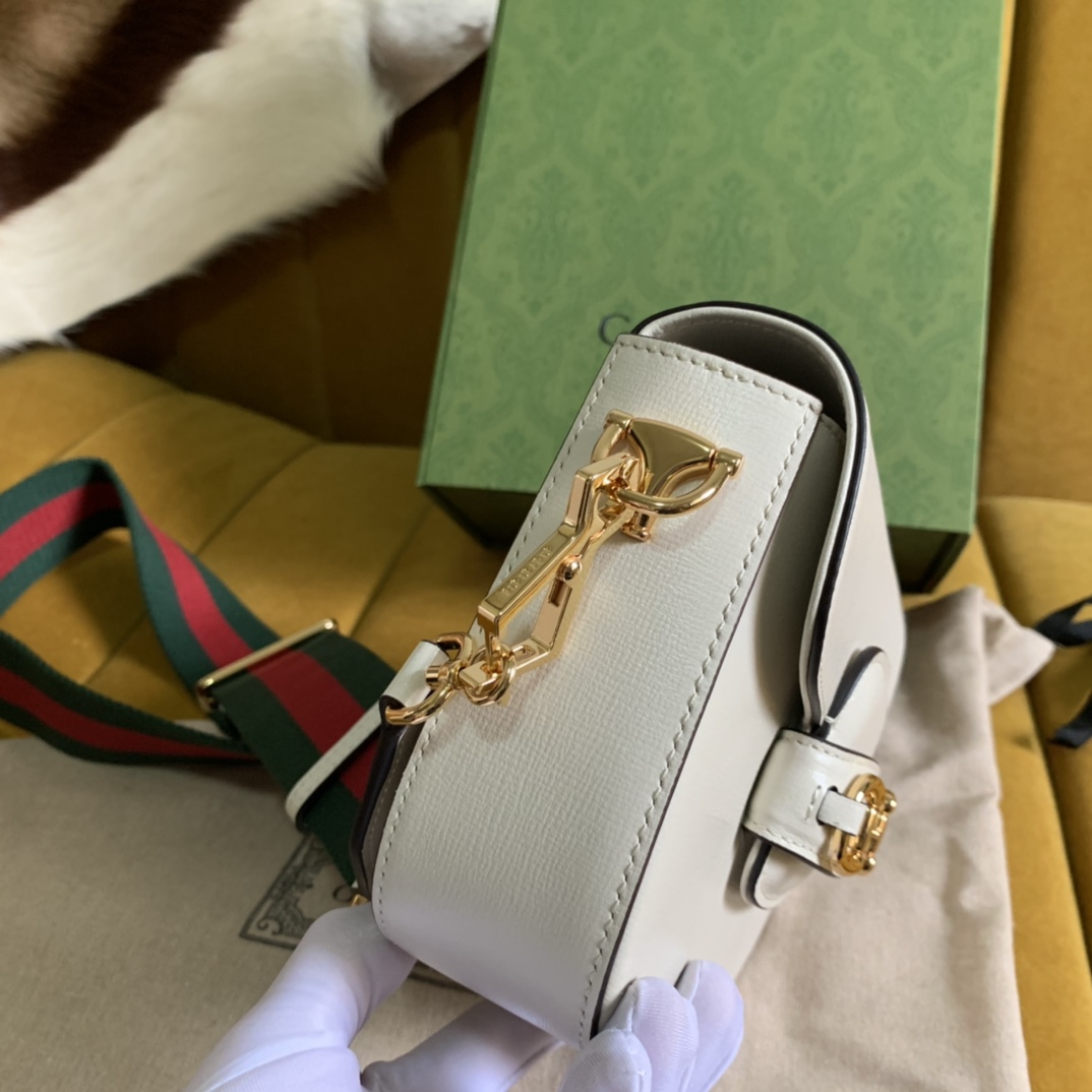 Gvc*1 horsebit 1955 mini bag white ‎658574 - 20.5x14.5x5cm