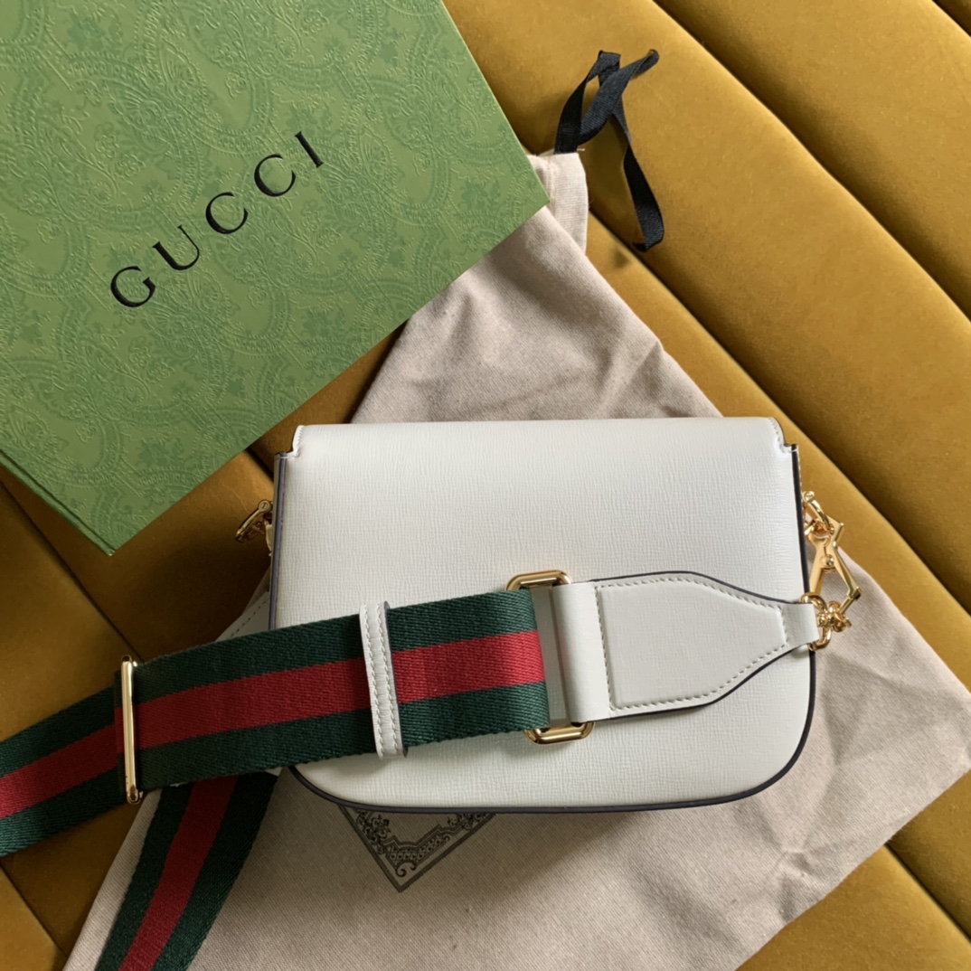 Gvc*1 horsebit 1955 mini bag white ‎658574 - 20.5x14.5x5cm