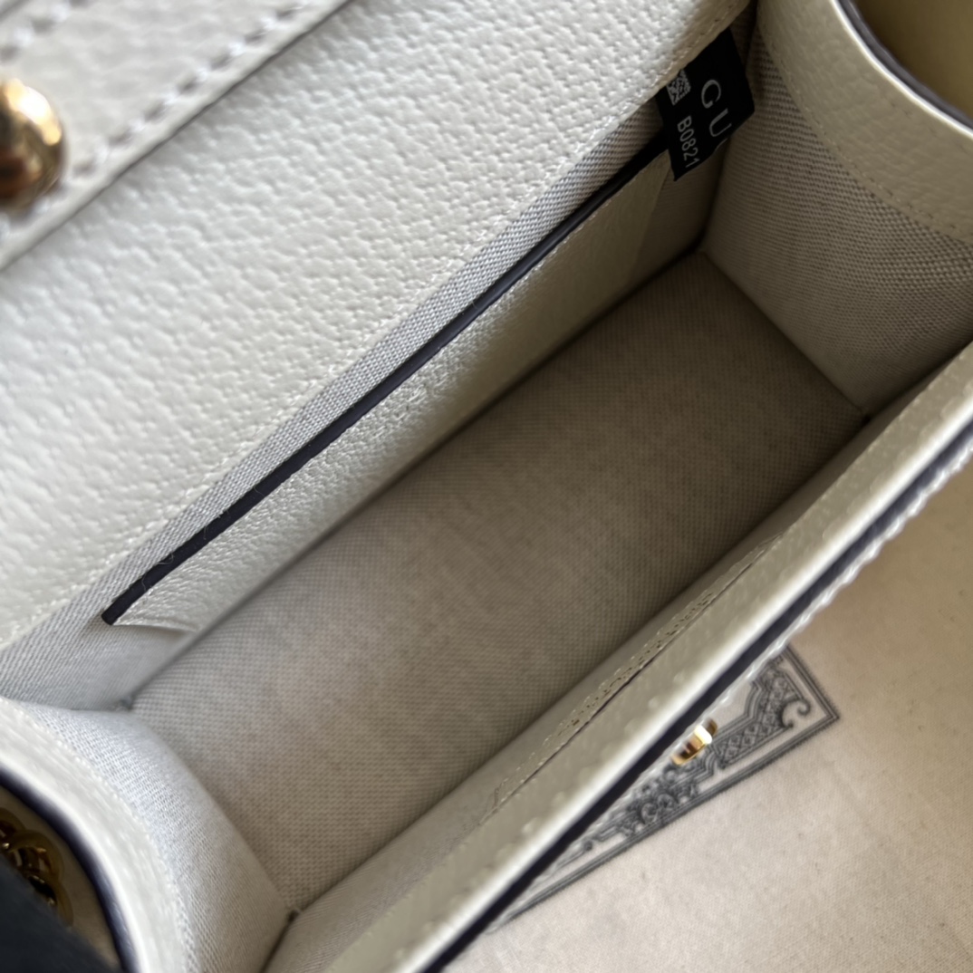 Gvc*1 ophidia gg mini shoulder bag beige and ebony 696180 - 17.5x13x6cm