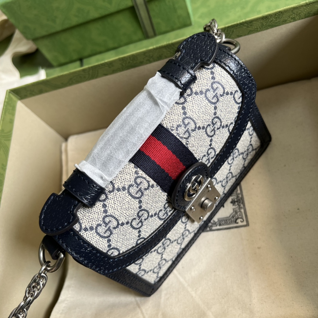 Gvc*1 ophidia gg mini shoulder bag black 696180 - 17.5x13x6cm
